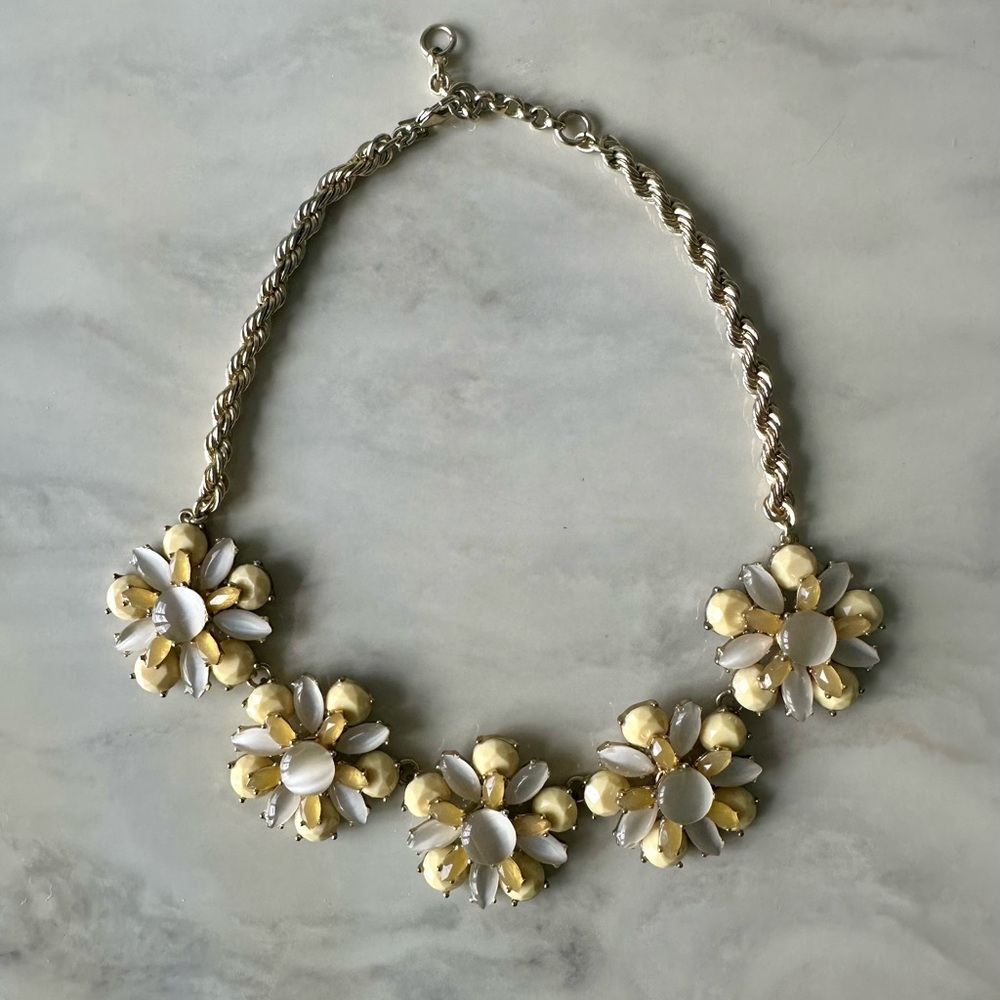 Banana Republic Gold and Yellow Statement Necklace